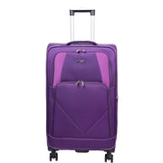 Expandable Four Wheel Soft Suitcase Luggage York Purple 14