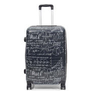 Expandable Four Wheel Print Suitcase Hard Shell Luggage ALGEBRA 9