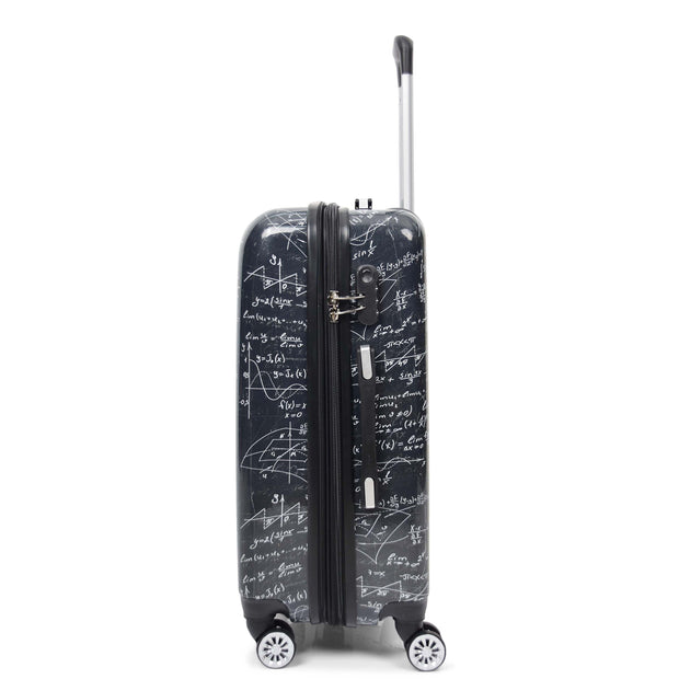 Expandable Four Wheel Print Suitcase Hard Shell Luggage ALGEBRA 10
