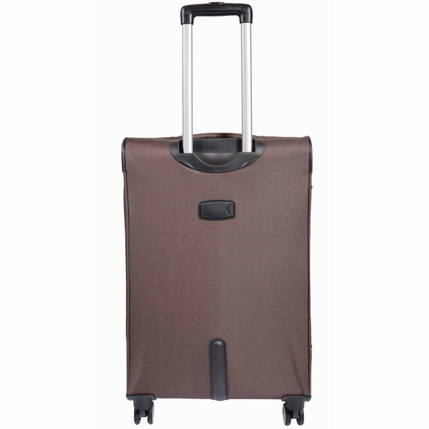 Lightweight 4 Wheel Luggage Expandable Soft Venus Brown 9
