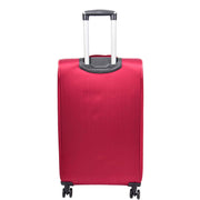 Expandable Four Wheel Soft Suitcase Luggage York Red 17