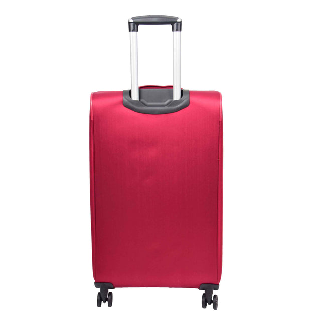 Expandable Four Wheel Soft Suitcase Luggage York Red 17