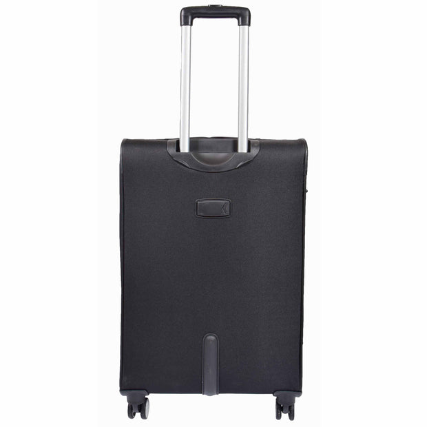 Lightweight 4 Wheel Luggage Expandable Soft Venus Black 10