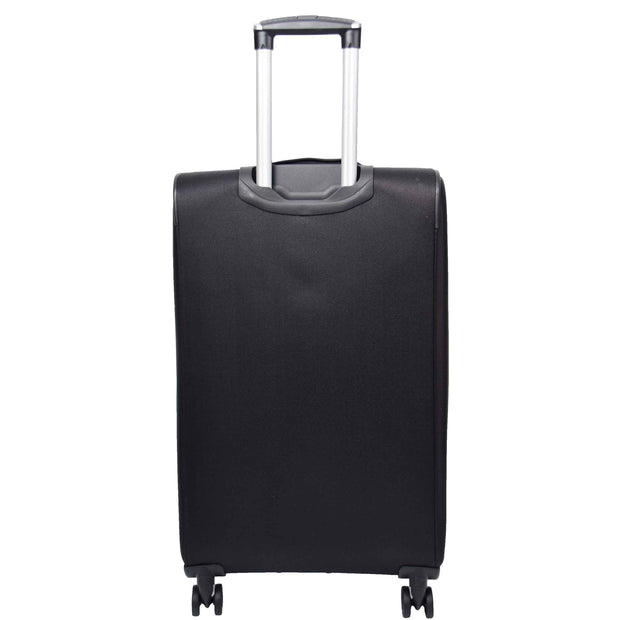 Expandable Four Wheel Soft Suitcase Luggage York Black 16