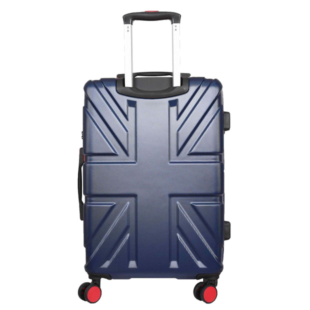 British Union Jack Hardside Spinner Suitcase 8 Wheels Hard Shell Travel Bag Navy medium-3
