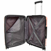 Robust Expandable 8 Wheel PP Hard Shell Suitcases Travel Bags Trolley Luggage Pluto Rose Gold