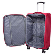 Expandable Four Wheel Soft Suitcase Luggage York Red 18