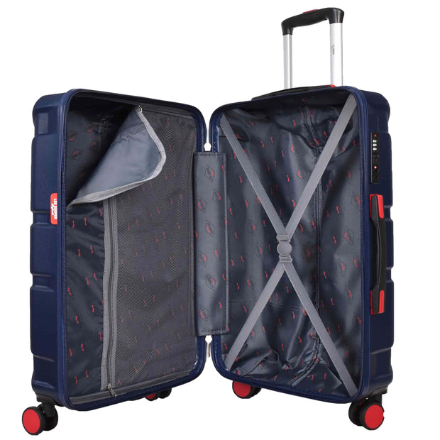 British Union Jack Hardside Spinner Suitcase 8 Wheels Hard Shell Travel Bag Navy medium-5