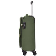 Lightweight 4 Wheels Soft Luggage Expandable TSA Lock Mercury Green