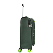Dual 4 Wheel Soft Suitcases Lightweight Expandable Luggage TSA Lock Travel Bags Trivial Green