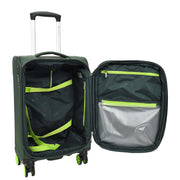 Dual 4 Wheel Soft Suitcases Lightweight Expandable Luggage TSA Lock Travel Bags Trivial Green