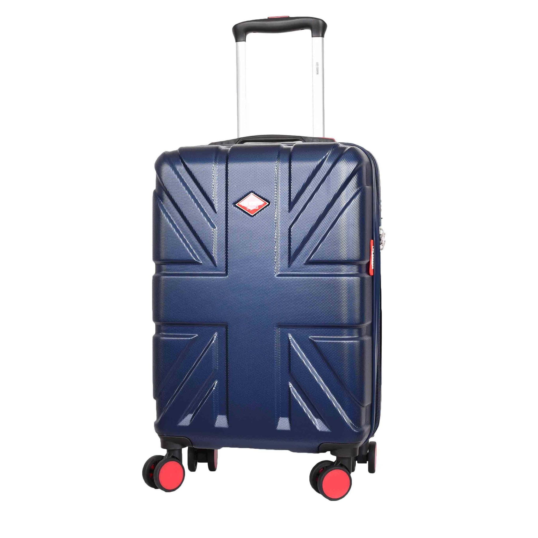 アビハリ型ukパンク British Union Flag 8 Wheel Luggage ABS Suitcases Navy| A1 Fashion
