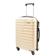Robust 4 Wheel Suitcases ABS Off White Lightweight Digit Lock Luggage Travel Bag Stargate