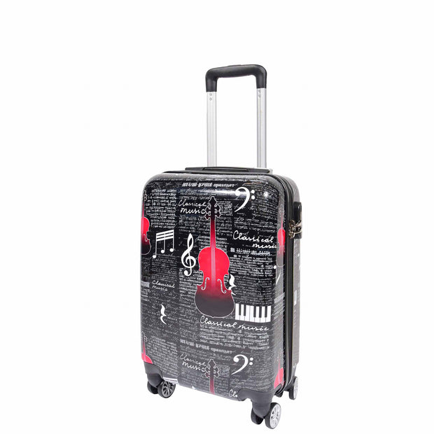 Dual 4 Wheel Luggage Hard Shell Music Print BELMORE 11