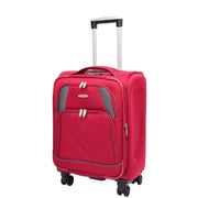 Expandable Four Wheel Soft Suitcase Luggage York Red 19