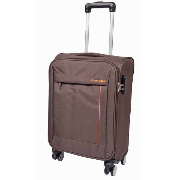 Lightweight 4 Wheel Luggage Expandable Soft Venus Brown 11