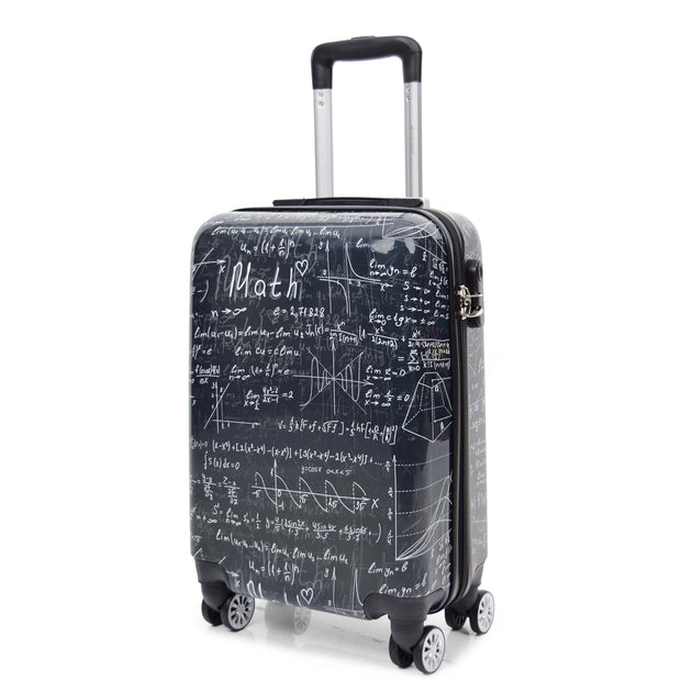 Expandable Four Wheel Print Suitcase Hard Shell Luggage ALGEBRA 13