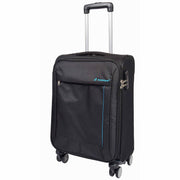 Lightweight 4 Wheel Luggage Expandable Soft Venus Black 12