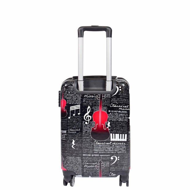 Dual 4 Wheel Luggage Hard Shell Music Print BELMORE 12