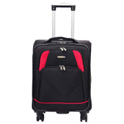 Expandable Four Wheel Soft Suitcase Luggage York Black 19