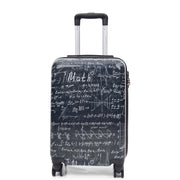 Expandable Four Wheel Print Suitcase Hard Shell Luggage ALGEBRA 14