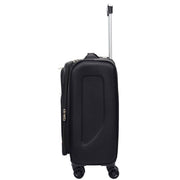 Expandable Four Wheel Soft Suitcase Luggage York Black 20