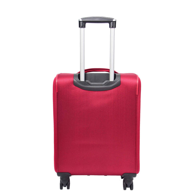 Expandable Four Wheel Soft Suitcase Luggage York Red 22