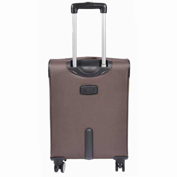 Lightweight 4 Wheel Luggage Expandable Soft Venus Brown 14