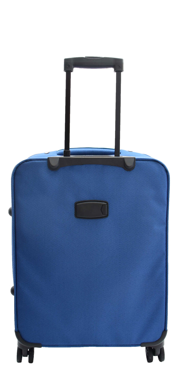 4 Wheel Suitcases Lightweight Soft Luggage Expandable Digit Lock Travel Bags Floaty Blue