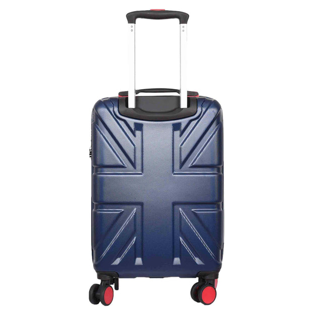 British Union Jack Hardside Spinner Suitcase 8 Wheels Hard Shell Travel Bag Navy small-3