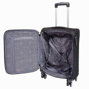 Lightweight 4 Wheel Luggage Expandable Soft Venus Black 16
