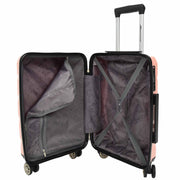 Robust Expandable 8 Wheel PP Hard Shell Suitcases Travel Bags Trolley Luggage Pluto Rose Gold