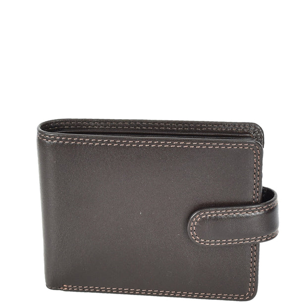Genuine Leather Bifold Wallet, RFID-Blocking with Gift Box, Cards Coins Notes ID Photo Organisation Miles Brown