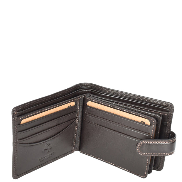 Genuine Leather Bifold Wallet, RFID-Blocking with Gift Box, Cards Coins Notes ID Photo Organisation Miles Brown