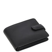 Genuine Leather Bifold Wallet, RFID-Blocking with Gift Box, Cards Coins Notes ID Photo Organisation Miles Black