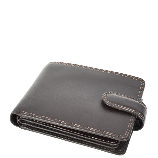 Genuine Leather Bifold Wallet, RFID-Blocking with Gift Box, Cards Coins Notes ID Photo Organisation Miles Brown