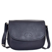Womens Real Soft Leather Shoulder Bag Casual Cross Body Handbag Jazz Navy-4