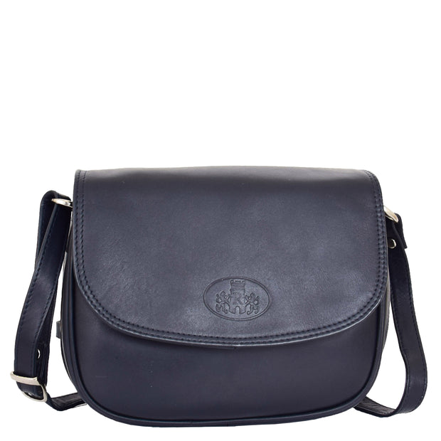 Womens Real Soft Leather Shoulder Bag Casual Cross Body Handbag Jazz Navy-4