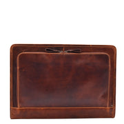 Brown Leather Folio Bag A4 Document Underarm Portfolio Case - Stanford 2