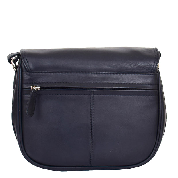 Womens Real Soft Leather Shoulder Bag Casual Cross Body Handbag Jazz Navy-2