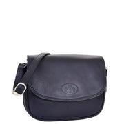 Womens Real Soft Leather Shoulder Bag Casual Cross Body Handbag Jazz Navy-1