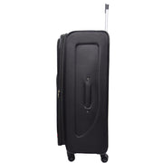 Expandable Four Wheel Soft Suitcase Luggage York Black 5