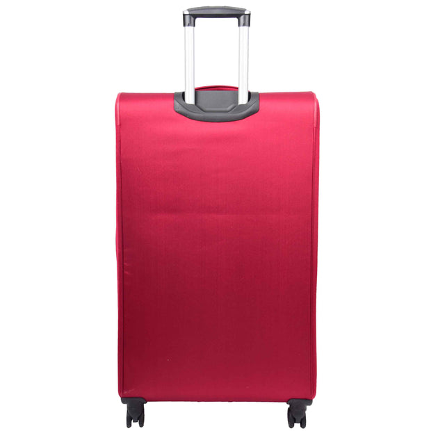 Expandable Four Wheel Soft Suitcase Luggage York Red 6