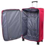 Expandable Four Wheel Soft Suitcase Luggage York Red 7