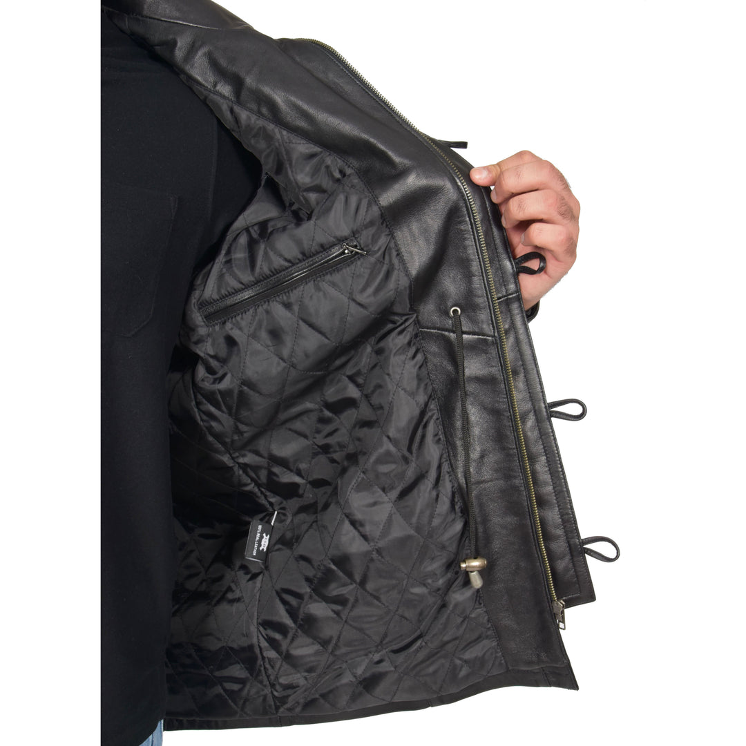 Mens Duffle Leather Coat Horn Toggles Jacket | A1 Fashion Goods