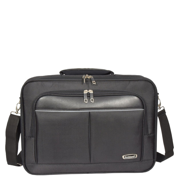 Laptop Messenger Briefcase Work Business Organiser Black Shoulder Satchel A302