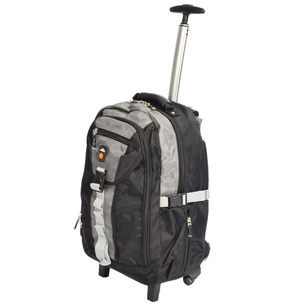Wheeled Backpack Small Cabin Hiking Camping Travel Bag Fuji Grey