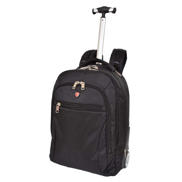 Rolling Backpack Cabin Size Travel Bag Hiking Rucksack Goodwin Black