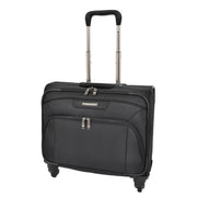 Wheeled Pilot Case Briefcase Business Travel Bag Hand Luggage Trolley Sabre Black