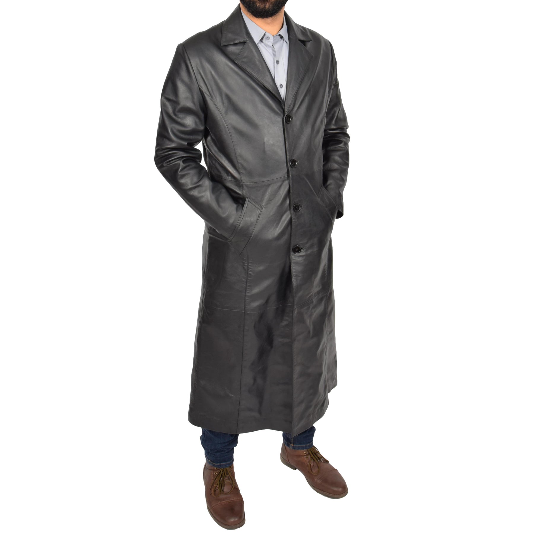 Mens full length clearance duster coat